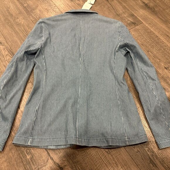 J. McLaughlin Navy and White Patterned Blazer - Picture 3 of 7